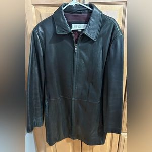 Ladies Liz Claiborne 3/4 Length Leather Jacket 1X